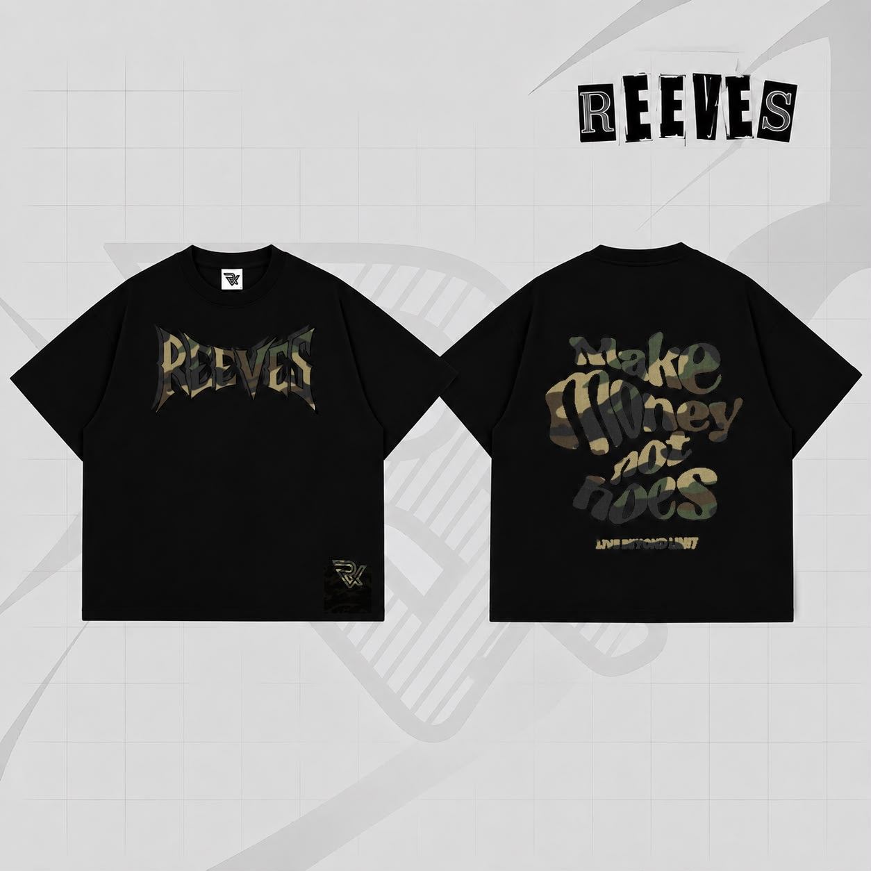 Make Money Not Hoes - (Black) Camo Shirt