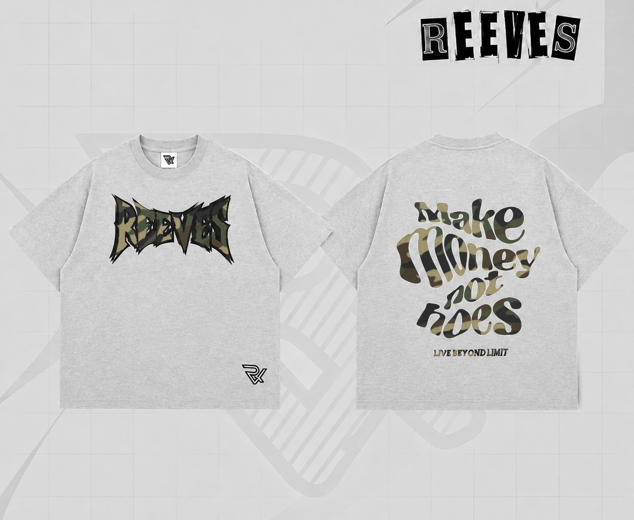 Make Money Not Hoes - (Grey) Camo Shirt